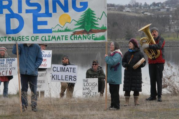 Standing in solidarity by the Snake River (Greg Mack photo)