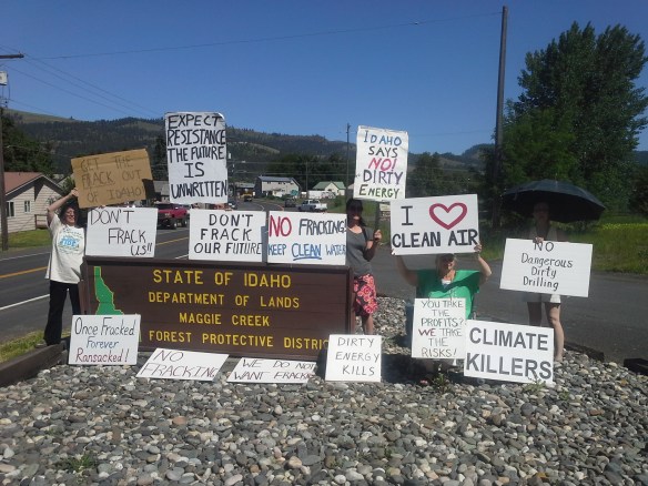 Stop the Frack Attack, Idaho! in Orofino (Helen Yost photo)