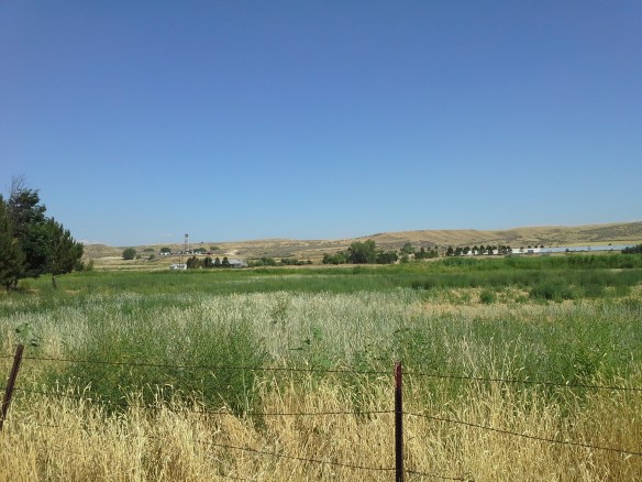 At the last stop of a great educational and expressive event, concerned Idaho citizens converge along Little Willow Road, to view the drilling derrick and operations of the ML Investments 2-10 well, situated on a private road and property. Although no news reporters joined the protesters, several state, county, and city police cruised by or chatted with demonstrators at all three sites visited on that Friday.