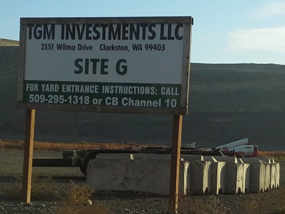 Port of Wilma yard leased for Omega Morgan megaload storage and staging 10-20-13 (Wild Idaho Rising Tide photo)