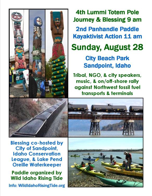 Totem Poles & Kayaks Against Fossil Fuels Flyer